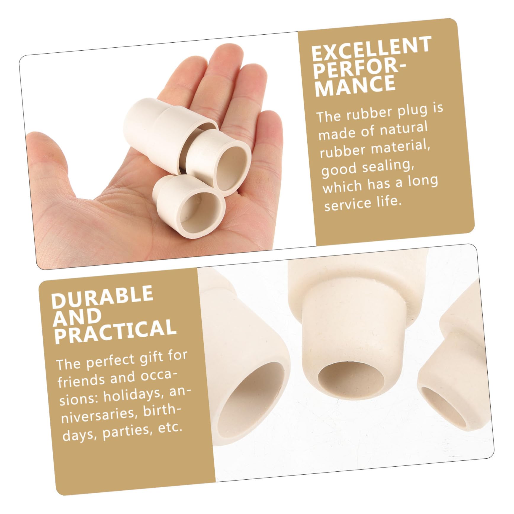 MAGICLULU 4 Ensembles Lot De 4 Compacts Pour Tubes Verrerie Appareils De Laboratoire Tubes À Essai Flacons Pichets Accessoires Pour La Maison Caoutchouc Naturel 30 pièces * 4