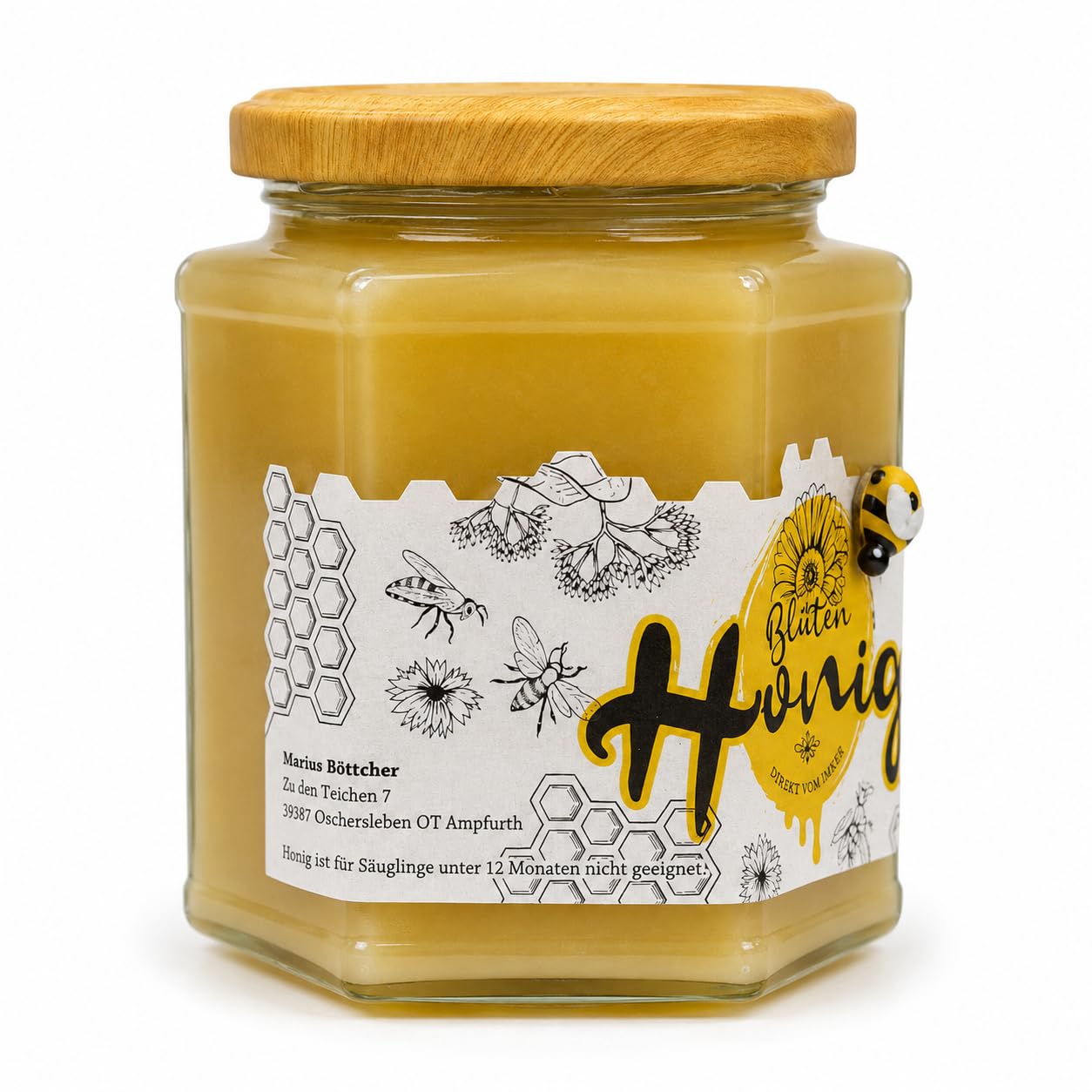 Floramiel Frühtrachthonig 6 x 400 g | 100 % Echter Deutscher Honig - Naturbelassener Frühtracht Blütenhonig aus eigener Imkerei in Deutschland