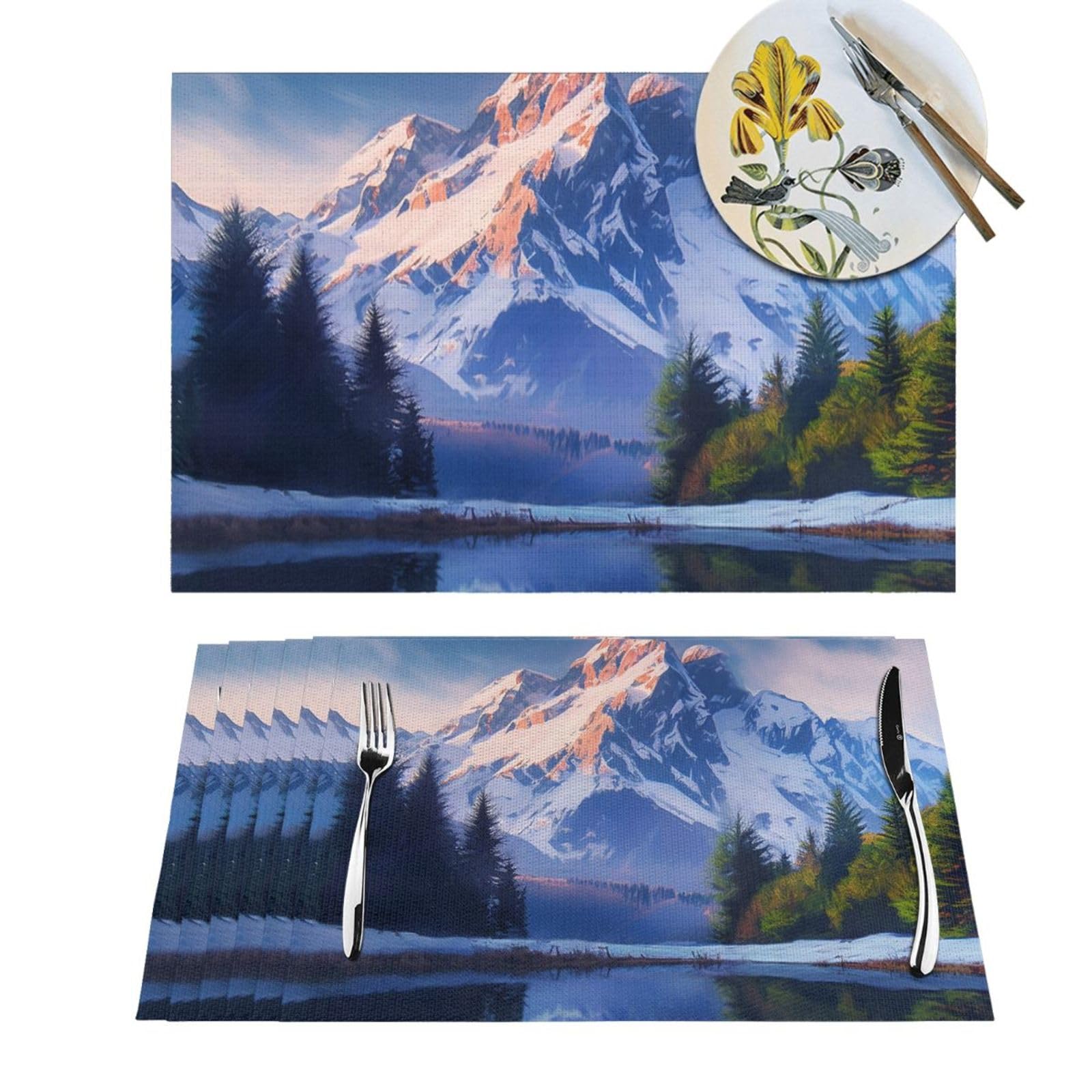 Sets de table tissés en PVC chic et résistants pour tables élégantes