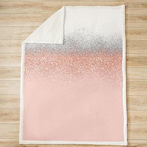 Miniatura 8 de Manfei Manta con purpurina negra y gris para decoración de habitación de niños, niñas, adolescentes, manta moderna de arte abstracto para sofá,