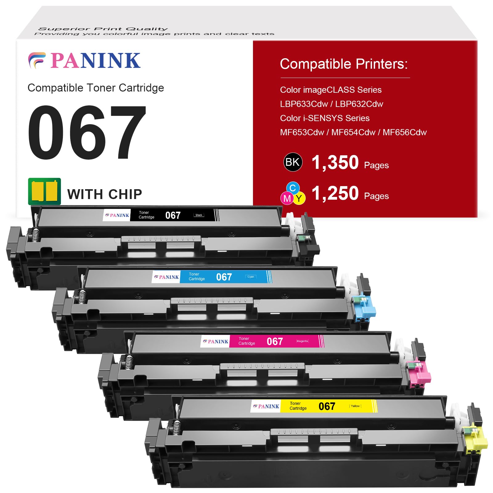 Canon 067 インクカートリッジ セット Amazon.com: 067 Toner Cartridge Set 067H MF656Cdw MF654Cdw