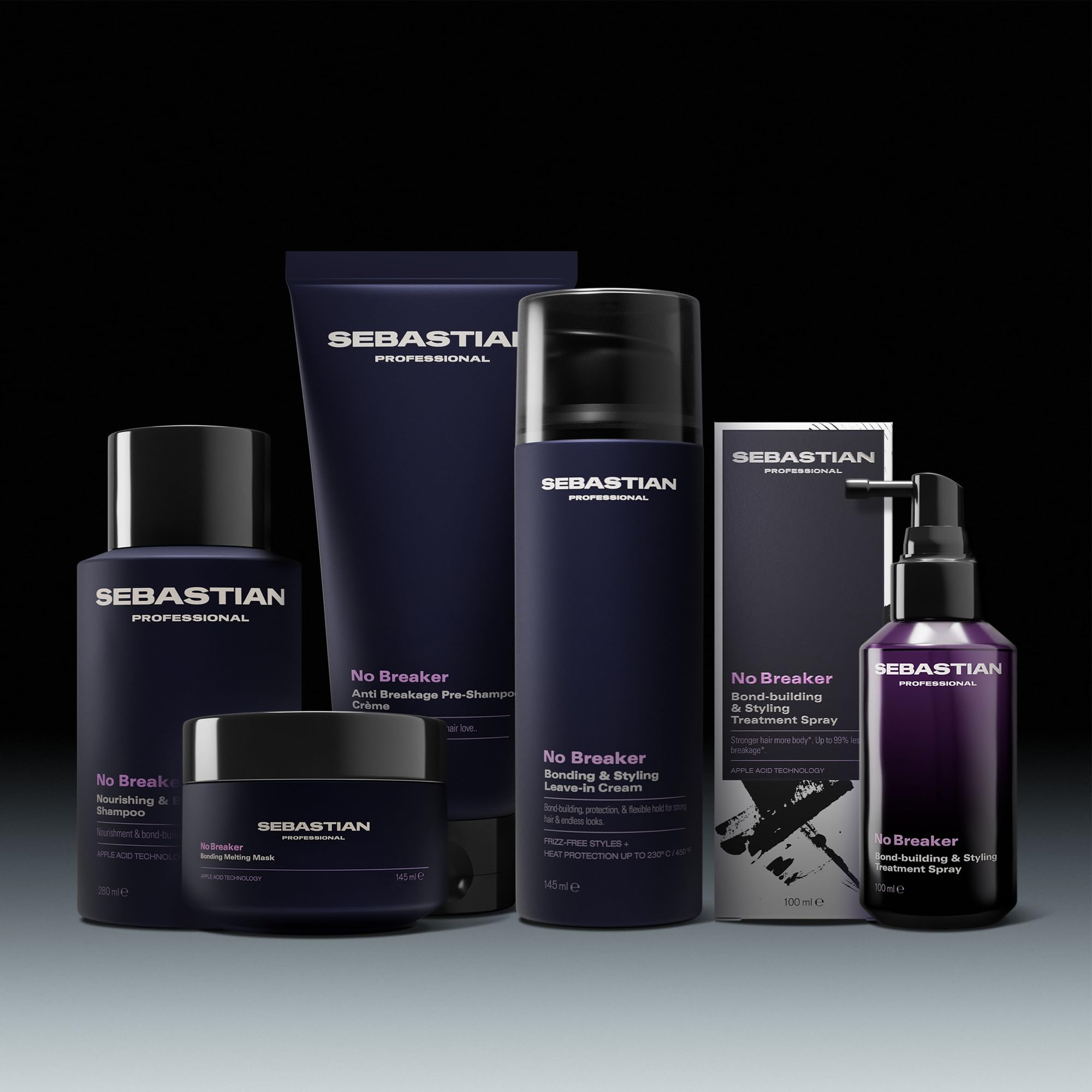 Sebastian Professional NO BREAKER Nourishing & Bonding Shampoo – Pflegendes Shampoo mit Apfelsäure-Technologie, reinigt sanft & stärkt die Haarstruktur für weiches, schwungvolles Haar - 1 L
