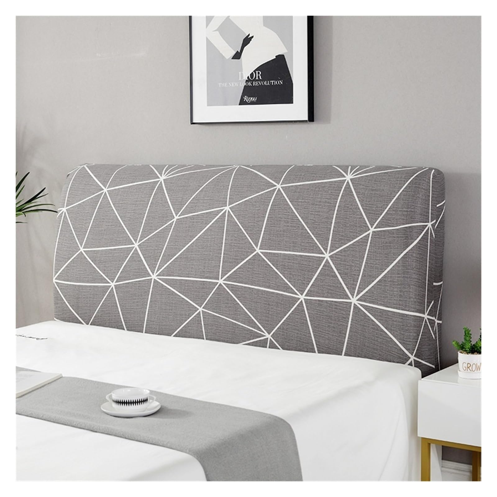 WWQQKJ Funda de cabecera de Cama de algodón Doble, Funda de cabecera de Cama, protección de Muebles, Funda de Tela elástica, decoración de Dormitorio a Prueba de Polvo(5,120 * 70CM)