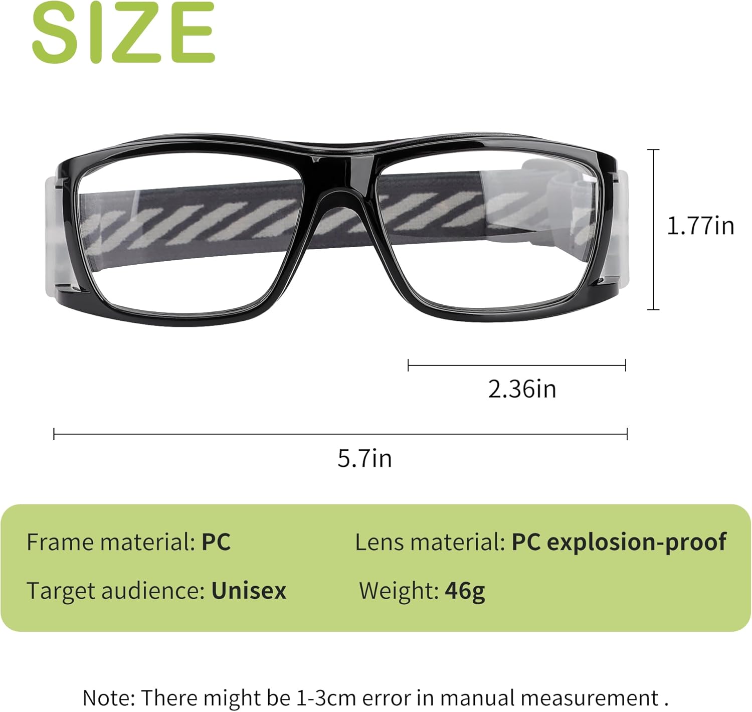 SooGree Sport Glasses for Men Women Basketball Football Sport Goggles Anti Fog Shock Collision Wearable Glasses