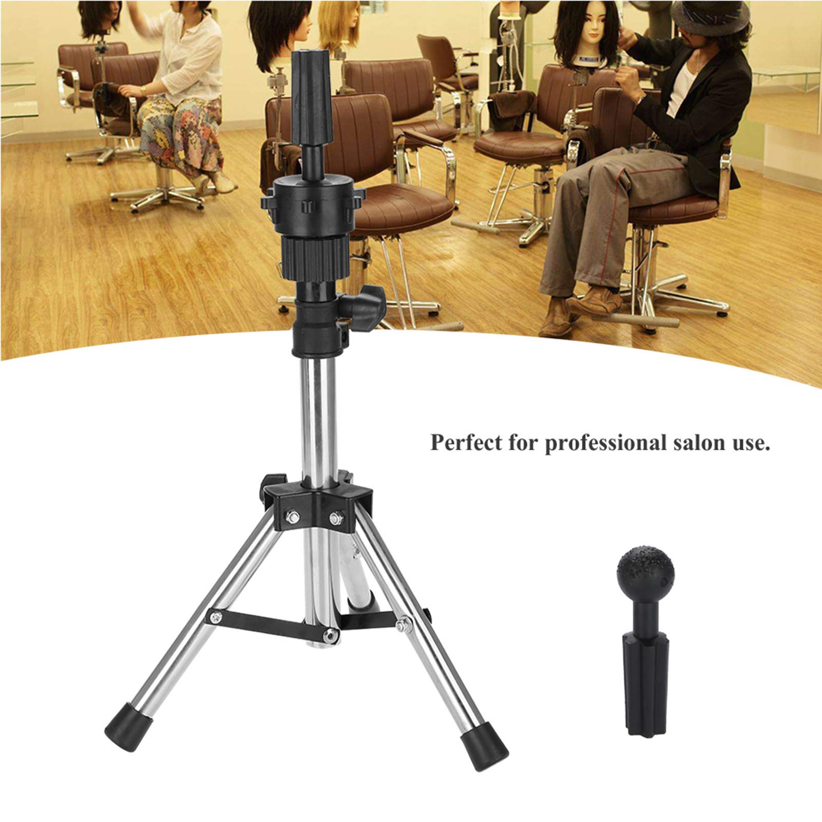 Parrucca Testa Stand, Regolabile Acconciatura treppiede Regolabile Professionale in plastica Parrucca Display Parrucca Capelli Cappello treppiede Stehen Capelli Halter Dummy Testa per Parrucchiere