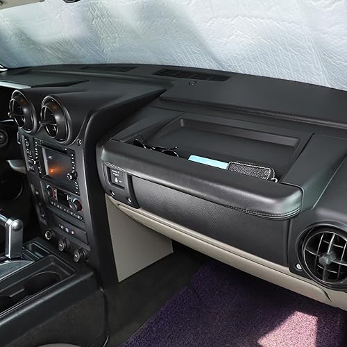 Miniatura 6 de PIUGILH Co-Pilot - Bandeja de almacenamiento para barra de agarre para pasajeros, caja organizadora para Hummer H2 2003-2007, accesorios interiores