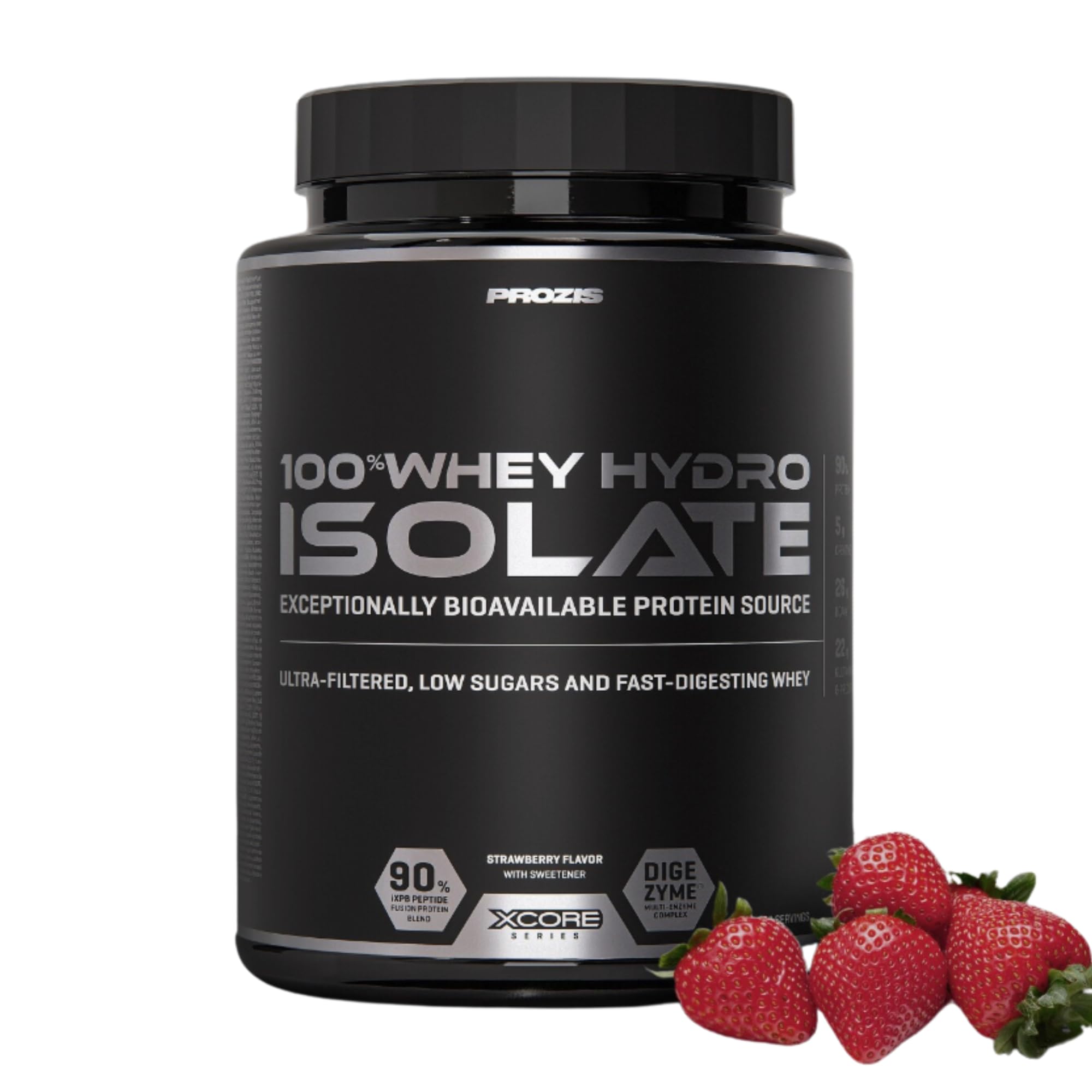 Whey Hydro Isolate 2000 g - Prozis - Fresa - Suplemento de Proteínas