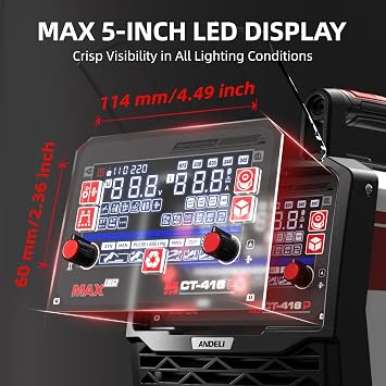 ANDELI Plasma Cutter Welder Combo,6-in 1 Pulse MIG/HF TIG/HF Cut/Stick/Flux Core Multifunctional Welder,110V/220V Dual Voltage Aluminium MIG Welding Machine,160A MIG/TIG/Stick & 40A Cut