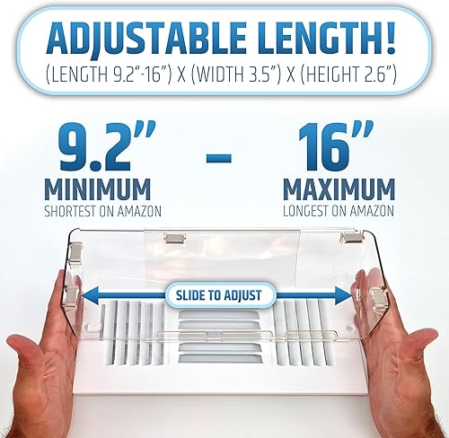 Miniatura 3 de Potente deflector magnético de aire y calor para techo, piso y pared, nunca se caerá, ajustable de 9.2 a 16 pulgadas, imanes de neodimio súper
