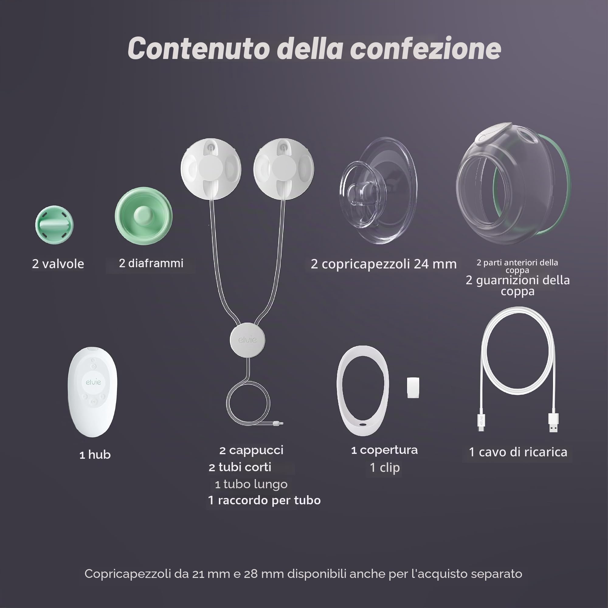 Elvie Stride Hospital-Grade Tiralatte controllato da app | Tiralatte elettrico ultra silenzioso indossabile a mani libere con 2 modalità 20 impostazioni e 5 once Capacità per tazza