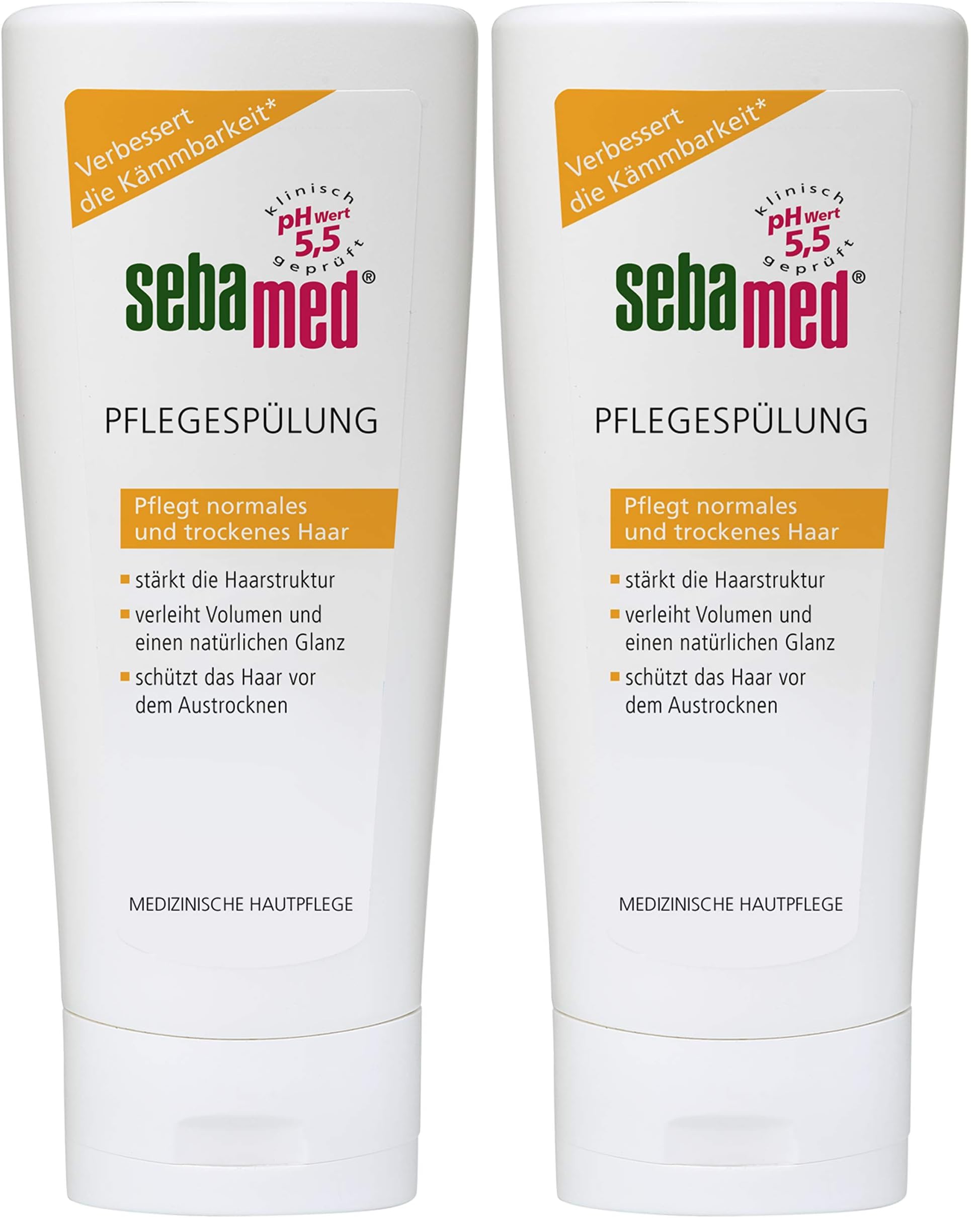 sebamed Pflegespülung 200 ml, für die tägliche Pflege empfindlicher Kopfhaut, das Haar sieht gesünder und gepflegter aus (Packung mit 2)