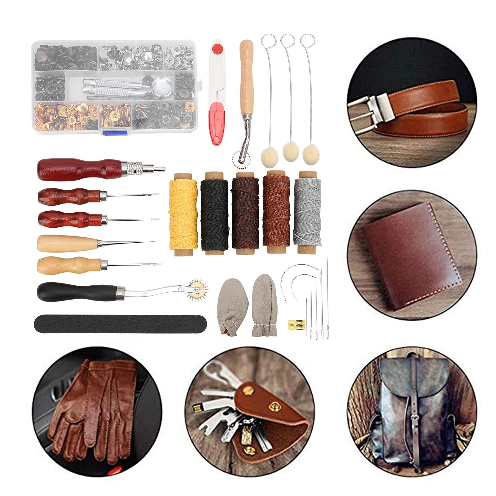Outils de Travail du Cuir Kit de réparation de Couture Fait à la Main Pratique pour Manteaux, Tentes, Matelas