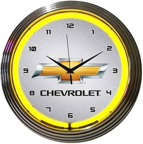 Neonetics Gm Chevrolet - Reloj de pared de neón, 15 pulgadas
