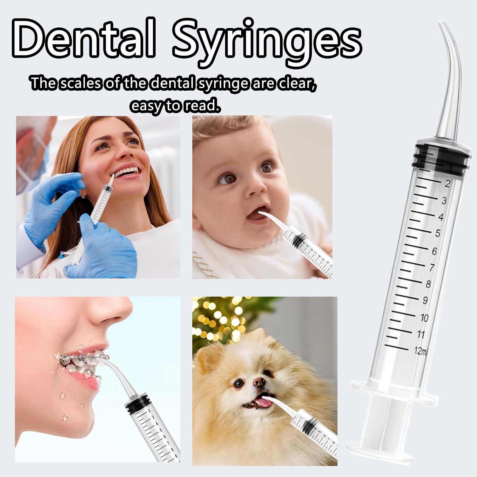 5 Pack Injection Syringe, Hand Feeding Syringe for Birds and Small Pets, 12ml Capacity Syringe Pump for Safe Medication and Nutrition Delivery 2