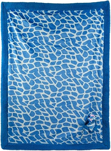 Animal World - Manta reversible para bebé, diseño de elefante, color azul