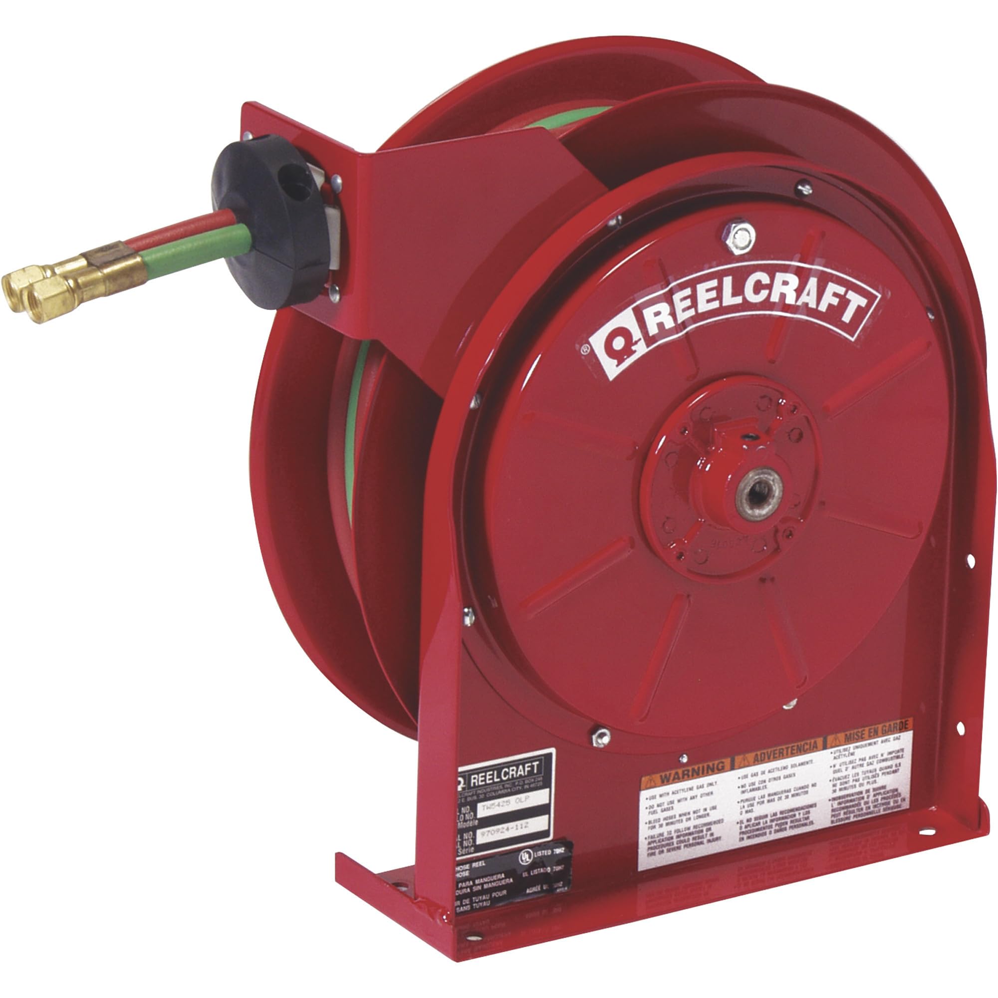 Reelcraft TW5425 OLPT Spring Retractable Gas Welding Hose Reel, 1/4