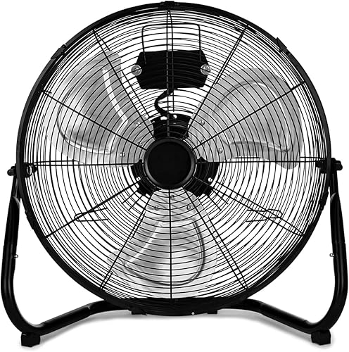 Ventiladores de piso industriales de metal resistente de alta velocidad de 18 pulgadas 3 velocidades color negro nueva versión de 18 pulgadas