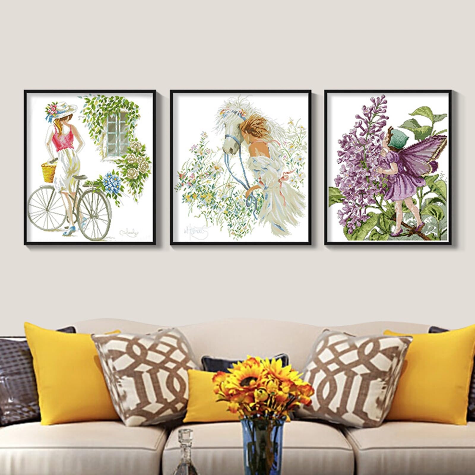 Howie's Needlepoint Cross Stitch Kits, 14CT Stamped Starter Kits for Beginners, Needlepoint Kits for Kids and Adults(Scissor-Case-Halloween-(Jack-o'-Lantern-2), 6 x 3 Inch)