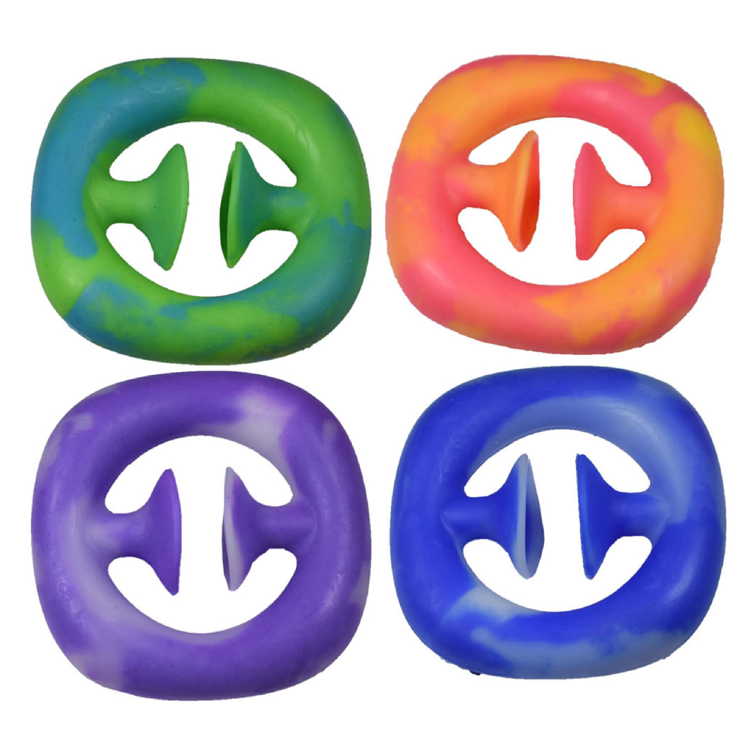 Giggle Time Squeeze and Pops - (24) Pieces - Tie-Dye Hand Grip Strengthener for Kids, Fidgets Toys for Adults with Anxiety