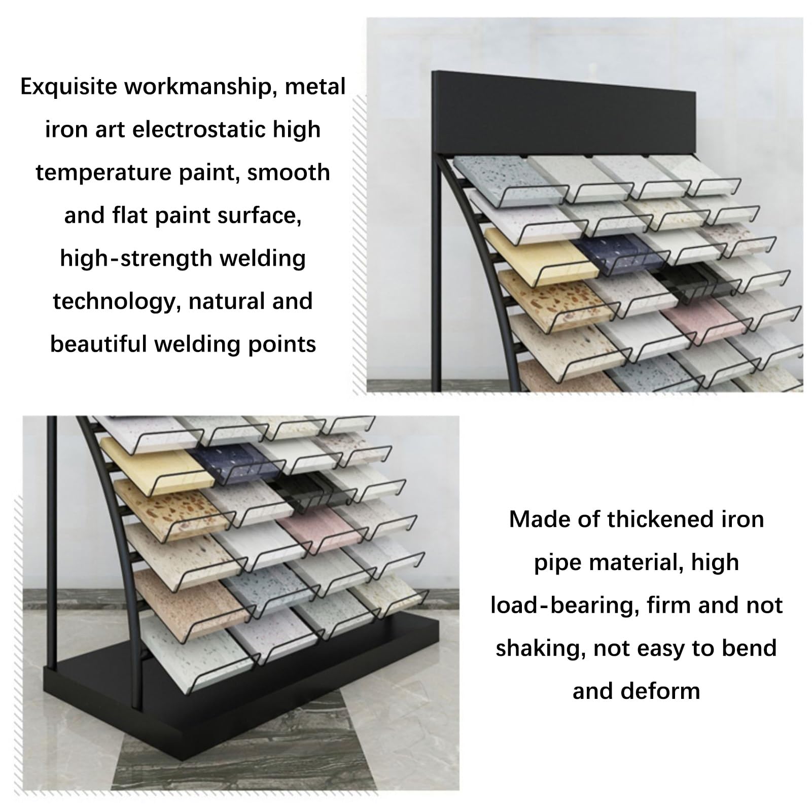 Espositore per Piastrelle in Ceramica per Sale Espositive e Negozi al Dettaglio - Scaffale Multistrato per Vetrina Prodotti