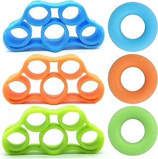 Hand Grip Strengthener, Finger Exerciser Stretcher, Grip Strength Trainer(6 PCS),Forearm Grip Workout Hand Wrist Exerciser for Rehabilitation Athletes Climbers Musicians