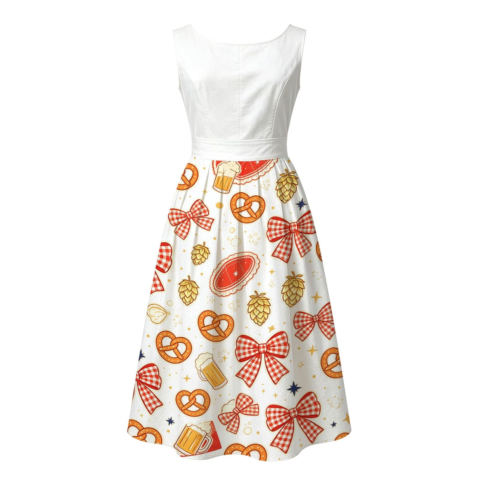 Robe imprimée Grande Taille pour Festival la bière, Style Brasserie Fluide, idéale au Quotidien.