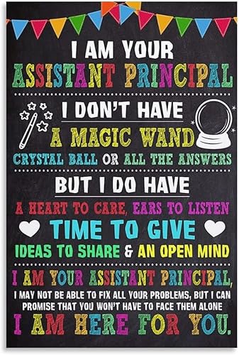 KJHG RBWI AM Your Assistant Principal - Póster decorativo para pared lienzo para sala de estar póster para dormitorio 12 x 18 pulgadas 118 x 177in