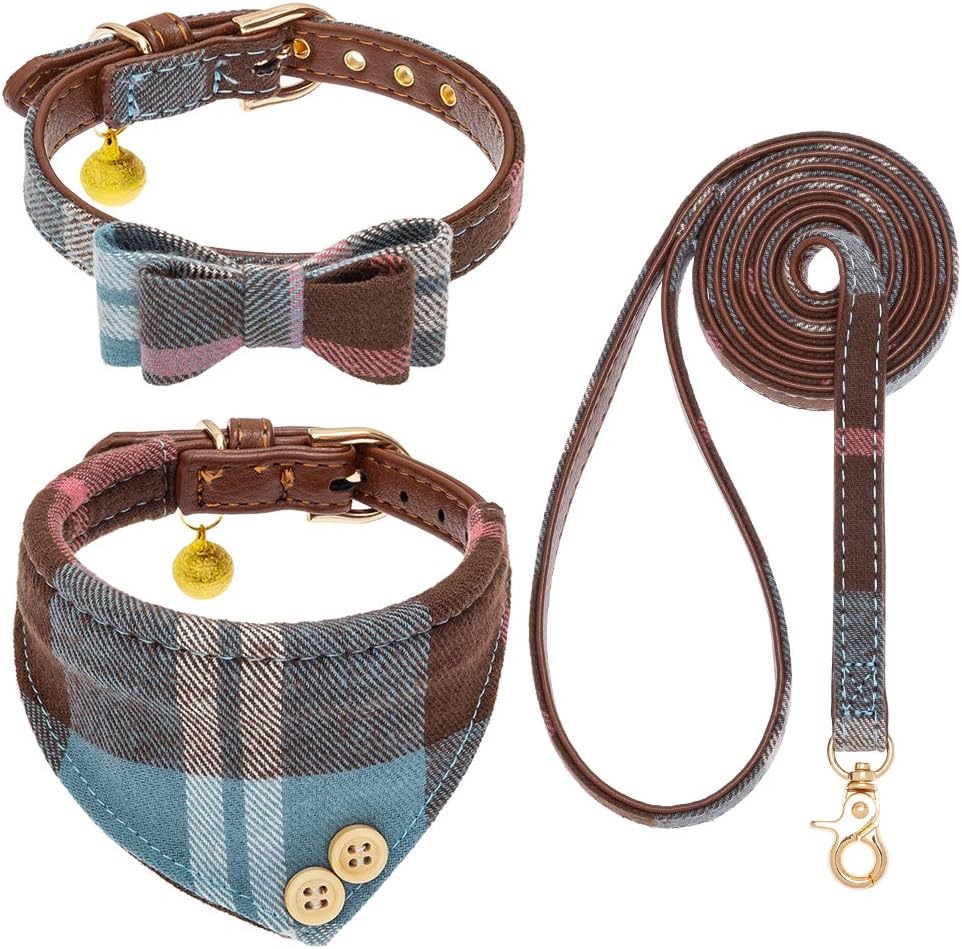 Expawlorer Store Bow Tie Dog Collar And Leash Set