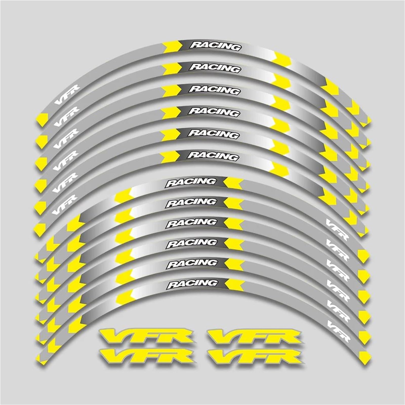 Motorcycle Wheels Hub Stickers Rim Reflective Stripe for VFR750 VFR800 VFR1200 VFR1200F VFR 750 800 1200 1200F(Color7)