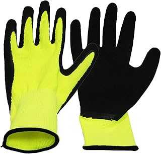 BOSS MANUFACTURING 8412X 656693 V2 Felxigrip High-Vis Latex Palm Gloves for Men, X-Large, Green