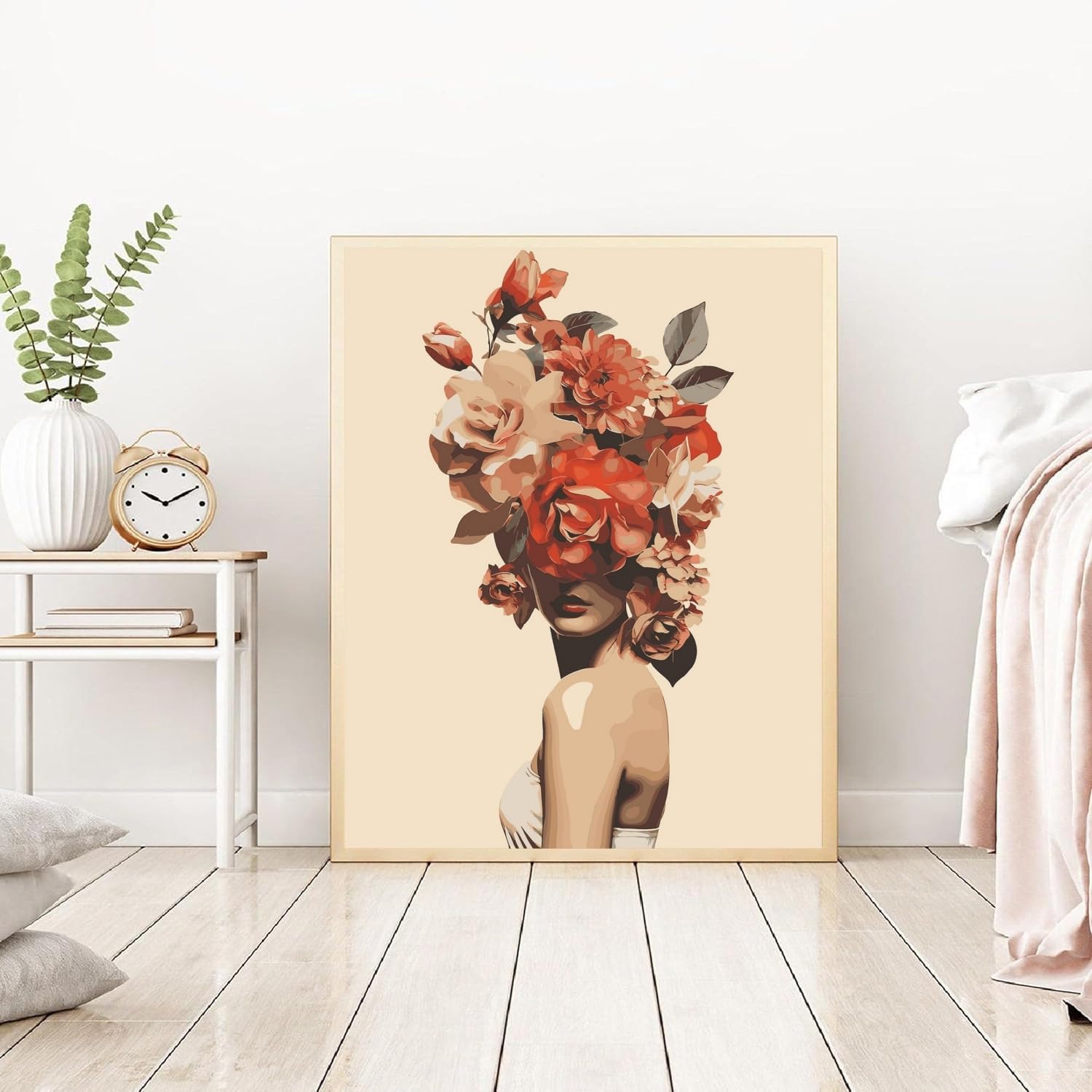 6-teiliges Malen Nach Zahlen Set - Blumen & Obst Motive 20x30cm