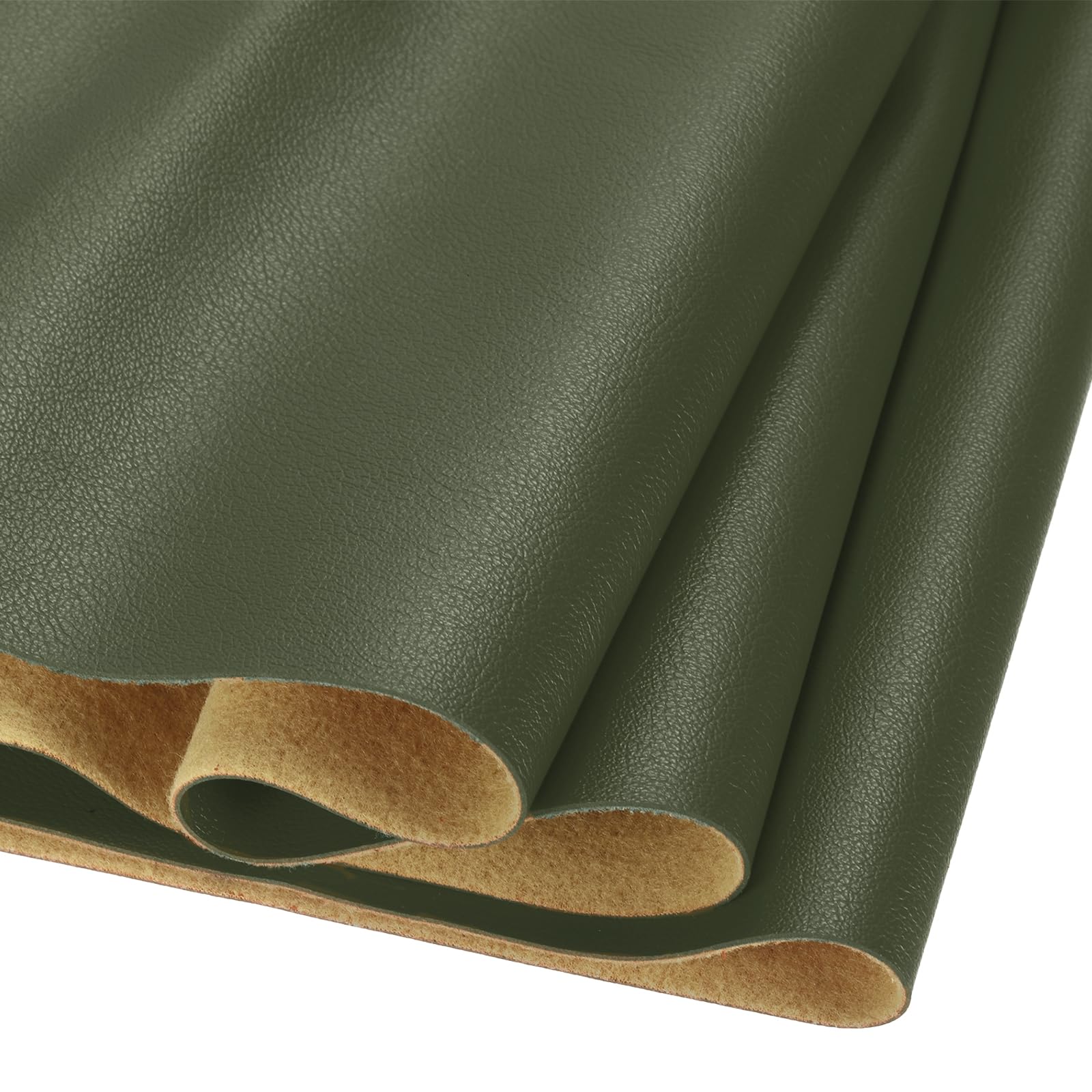DMiotech 1 Pack 8 Inch x 53 Inch Faux Leather Strip Furniture Cover Fabric Skin Grass Green PU Leather Roll for Handmade DIY Craft Projects