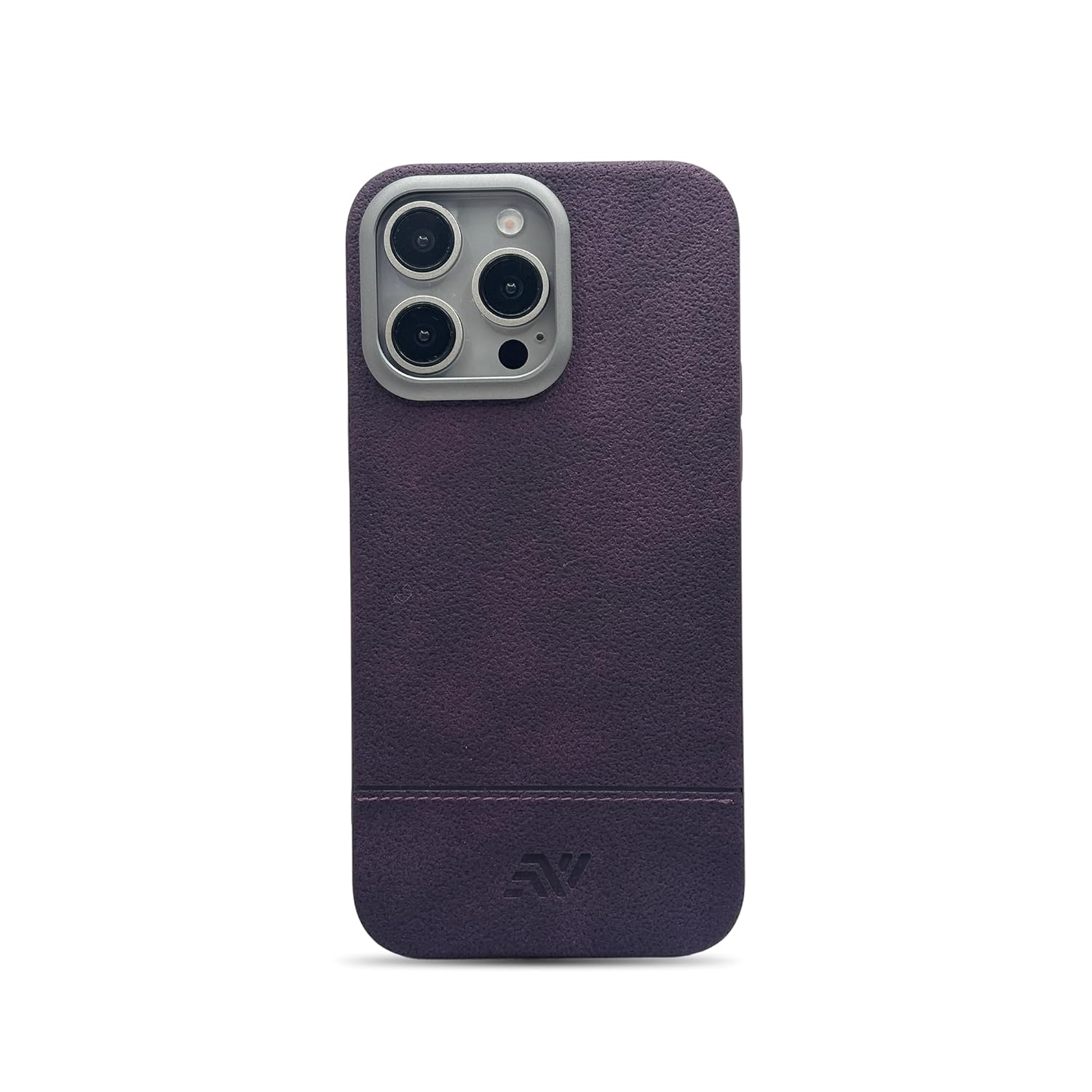 PU Leather Mobile Cover Compatible for iPhone|Premium Synthetic Shockproof Case|Slim Protective Shell with Raised Camera Protection|Soft Microfiber Inner (Deep Purple, iPhone 14 Pro)