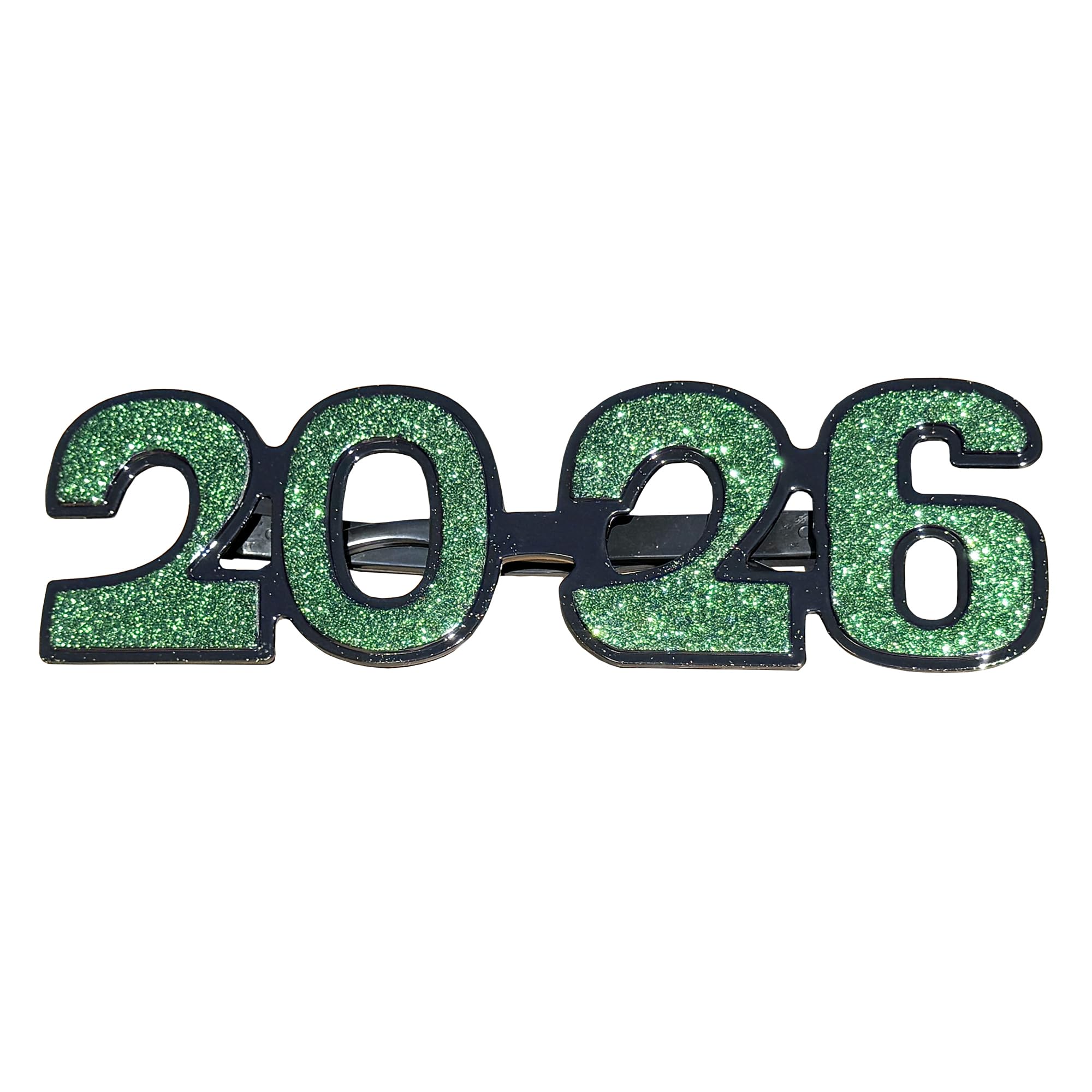 Paquete de 12 gafas de fiesta de plástico con purpurina de año nuevo 2023