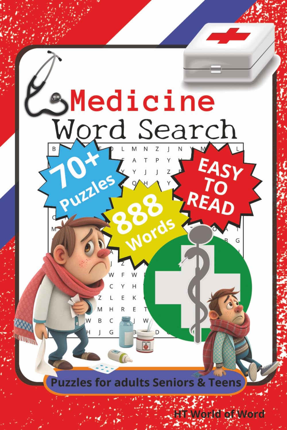 Medicine Word Search: 70+ Search Puzzles with Easy to Read Print about Healthcare, doctors and hospital , For Anxiety Relief and relaxation | 6x9 inches, 111 p