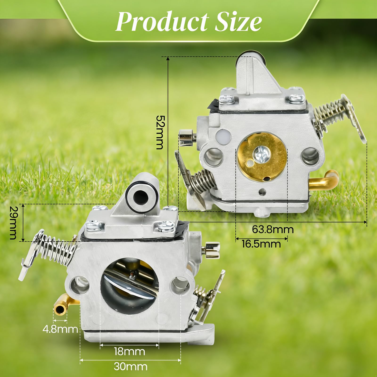 Carburador para Desbrozadora, Compatible con STIHL MS170 180 017 018, Kit Recambios Carburetor con 3 Juntas, Esponja, Filtro de Aire, Filtro de Combustible, Bujía, 2 Mangueras, Tubo de Admisión