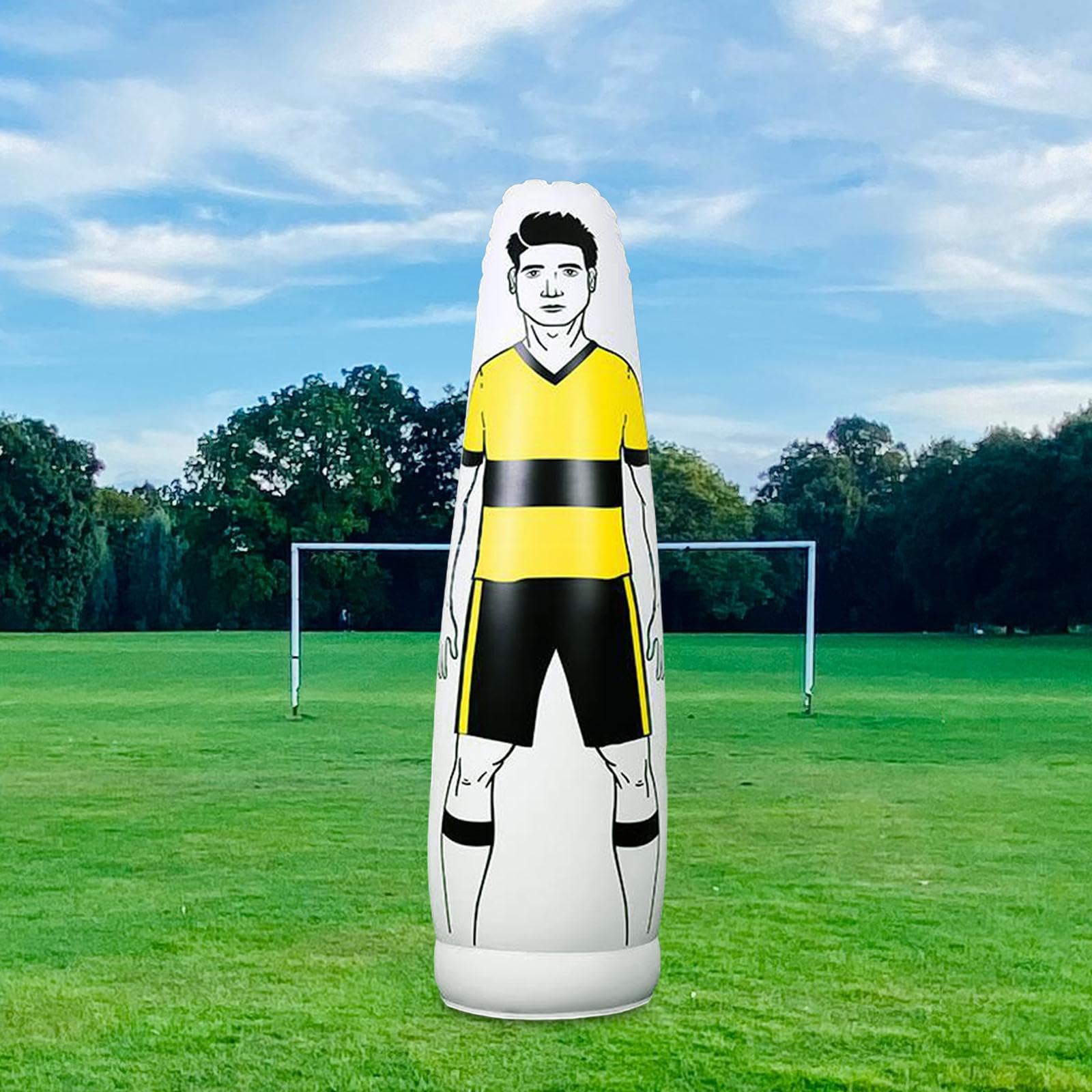 Manichino Gonfiabile per Allenamento di Calcio, Ideale per Esercitazioni Gratuite, Ostacoli Difensivi E Allenamento Portatile, Realizzato in Resistent