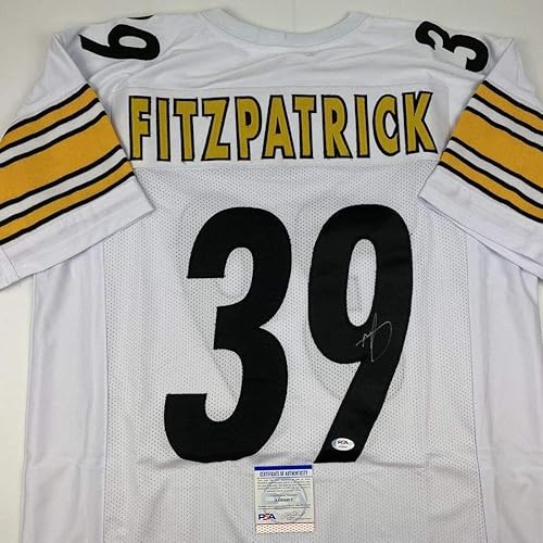 Miniatura 2 de AutographedSigned Minkah Fitzpatrick Pittsburgh White Football Jersey PSADNA COA