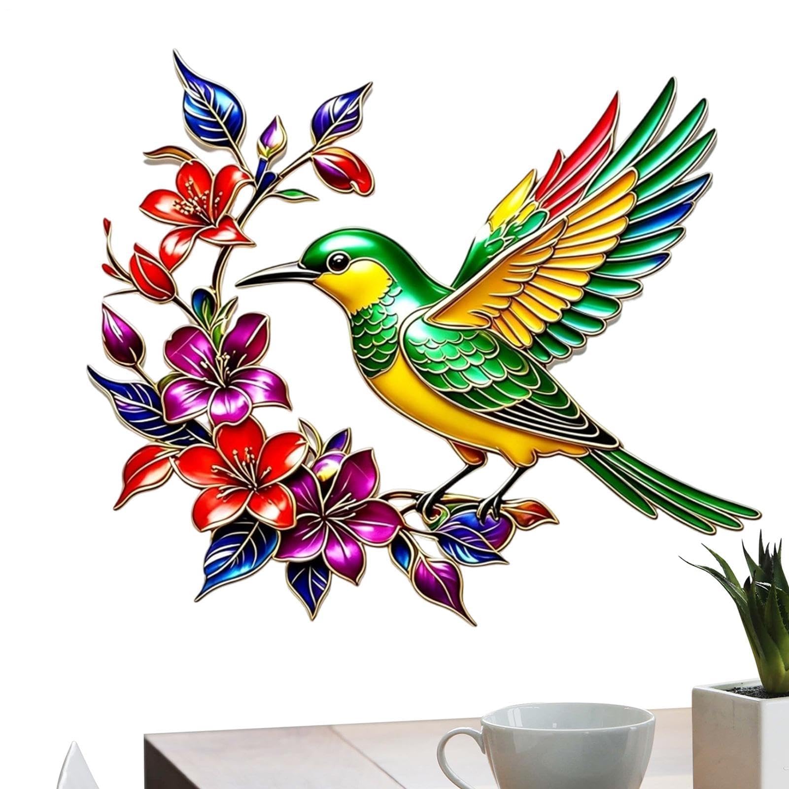 Muiltvoe Outdoor Wall Decor | Colorful Metal Decorative Decoration,Garden Wall Decor - for Outdoor Outside Home Garden Backyard Balcony