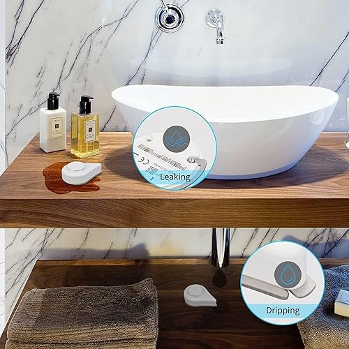 Miniatura 11 de THIRDREALITY Sensor de fugas de agua Zigbee con detección de goteo, alarma de 120 dB, notificaciones de aplicación habilitadas cuando se trabaja