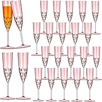 Vista 16 de XKXKKE Copas de Champán de Plástico, 8 Piezas Copas de Champán Irrompibles Reutilizables Elegantes de Cristal Transparente, 5 oz Copas de Acrílico
