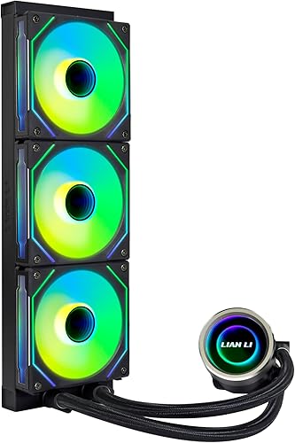 Miniatura 2 de Lian Li Enfriador líquido para CPU Galahad II Trinity de 14.173 in, ventiladores de radiador ARGB en cadena ARGB preinstalados o ventiladores UNI