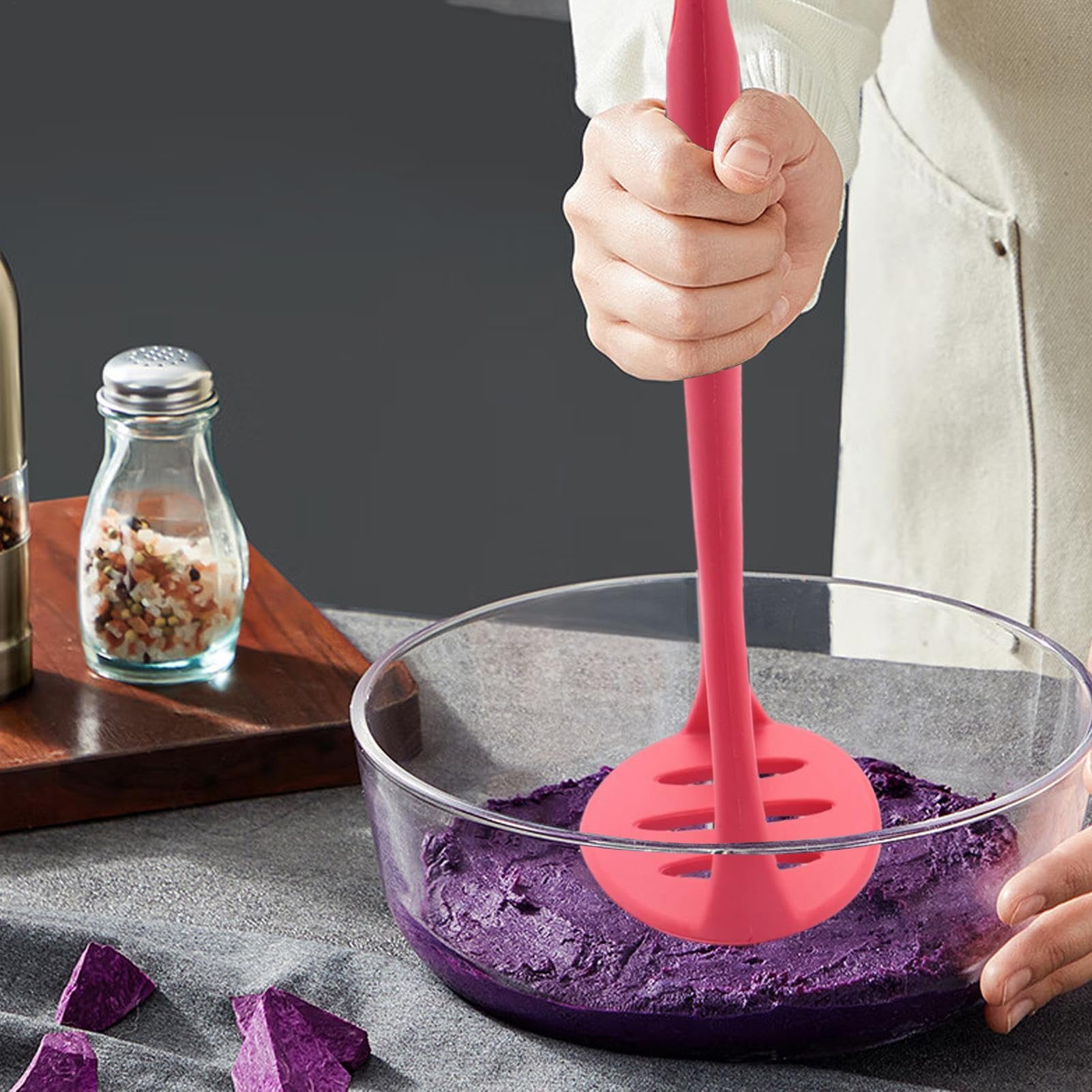 Kartoffelmasher, Küchenmasher Food Smasher Tool Küche Silicone Masher | Küchenmasher -Werkzeug für Kartoffel, Avocado, Bohne, Guacamole, und