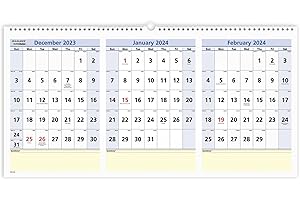 2023-2025 AT-A-GLANCE 3-Month Wall Calendar at a Glance