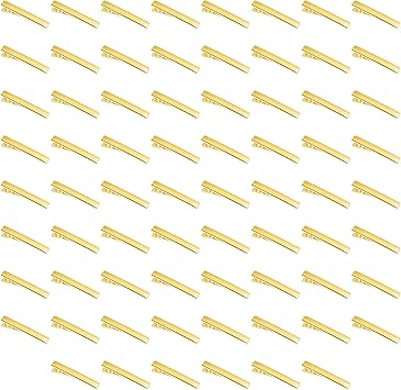 Cayway Metal Clips for Hair Pin Resin Silicone Molds DIY, Hair Clips, Hairpin for Epoxy Resin Hair Pin, 70 PCS, Gold