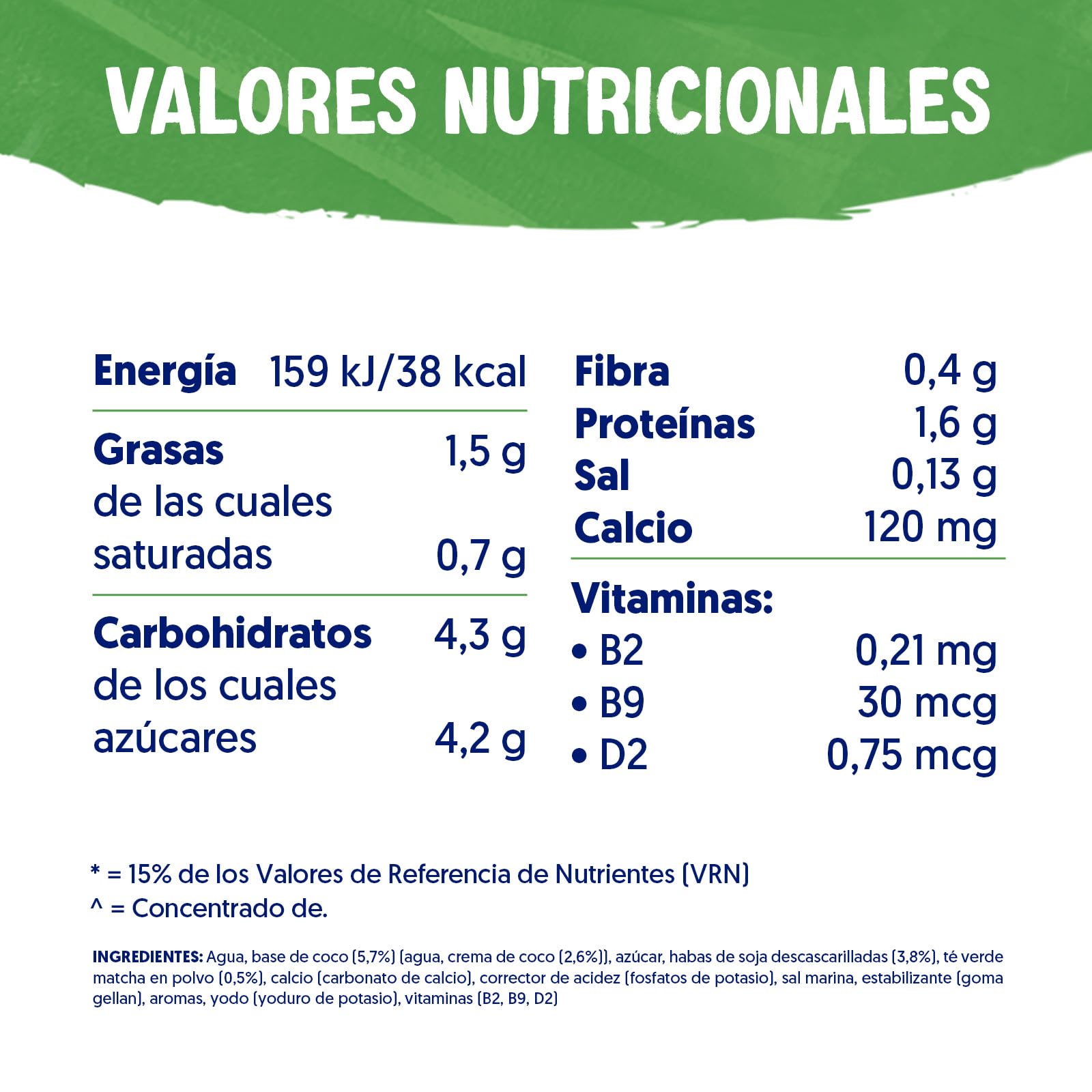 Alpro Bebida Vegetal de Matcha Coco - Pack de 8 x 1L