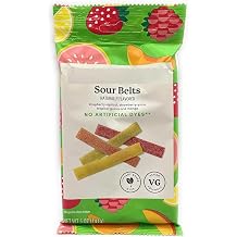 Raspberry Apricot, Strawberry Yuzu & Tropical Guava - Mango Sour Belts, bettergoods,Naturally Flavored, 5oz/141g Pack of 1