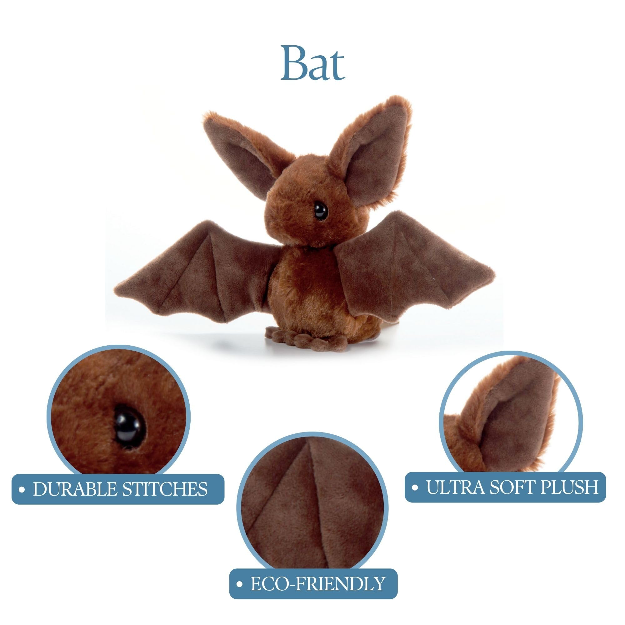 Amazon.com: The Petting Zoo Bat Stuffed Animal Plushie, Gifts for