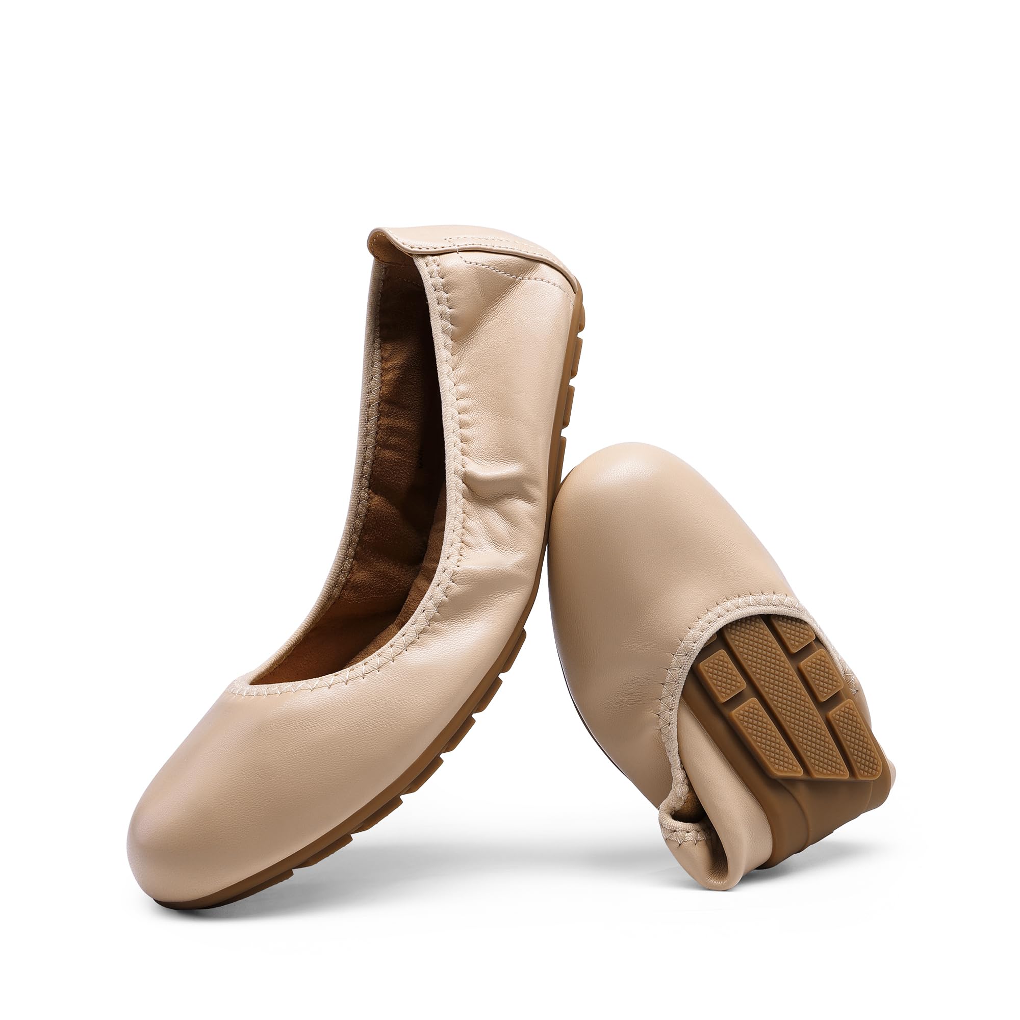 DREAM PAIRS Women’s Ballet Flats Foldable Round Toe Dressy Comfortable Slip On Dress Shoes