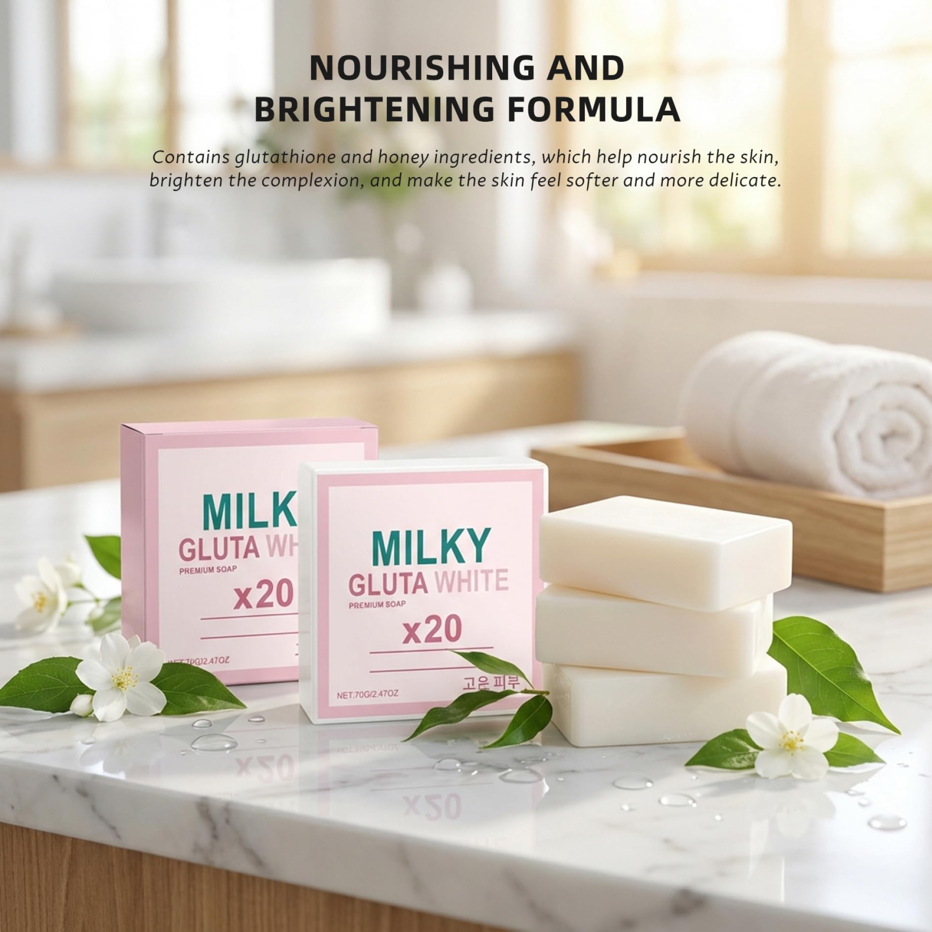 savon au glutathion COMPRIM MASQUE EXFOLIANT VISAGE Lisa White Belle Vie Glutathion Soap Clarifying